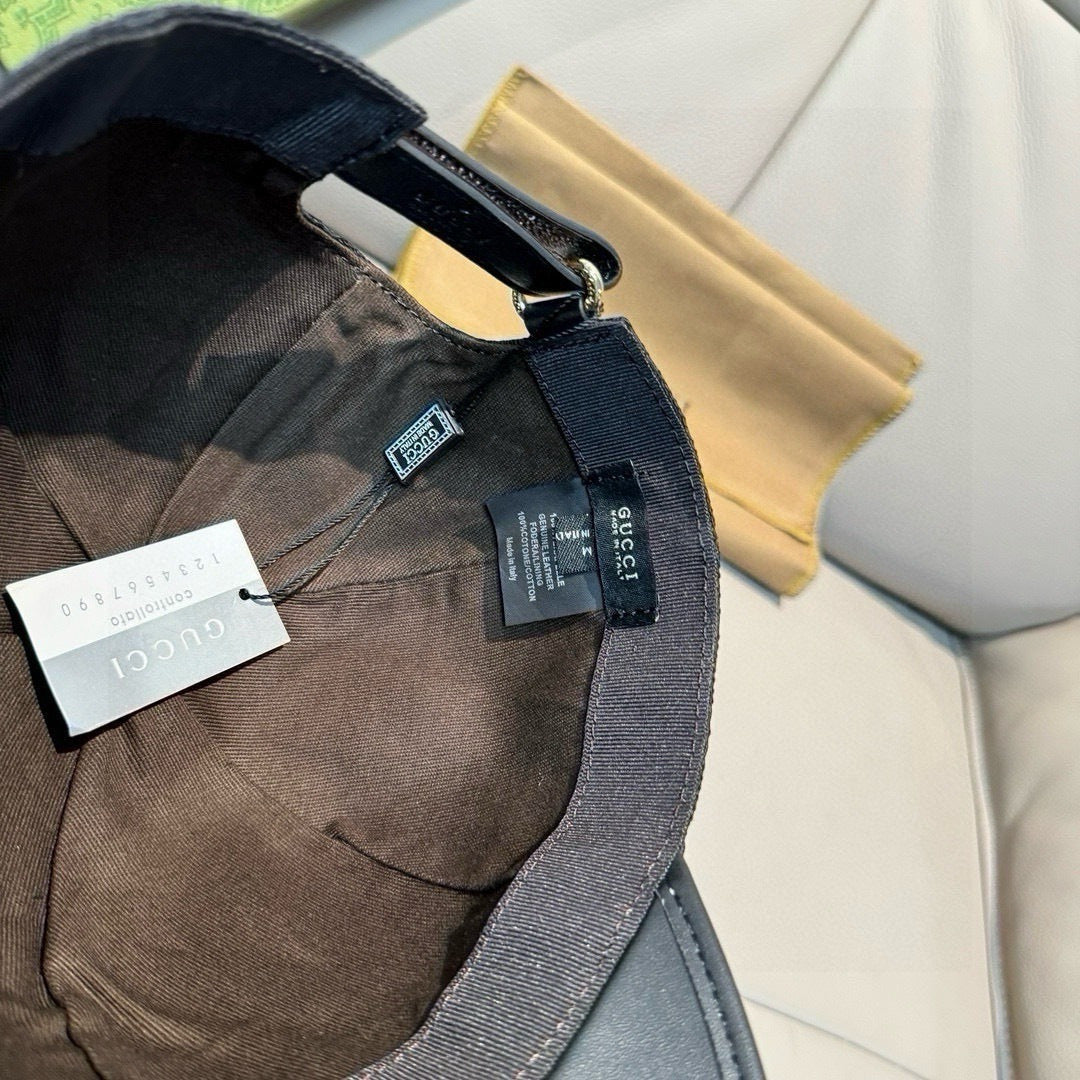 Leather Brim Baseball Cap(Adjustable Fit)-2